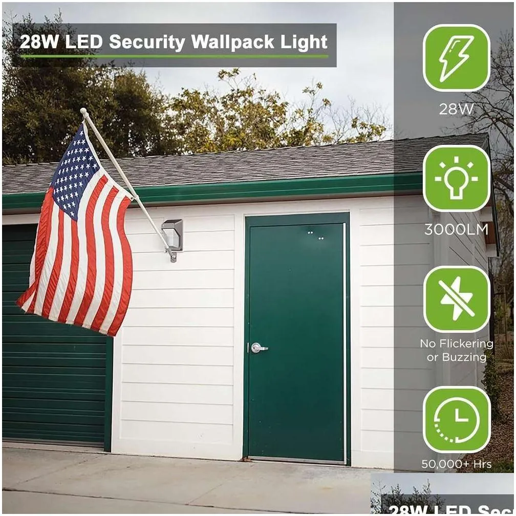 Solar Wall Lights Enhance Your Outdoor Security With 4 Pack Of Led - Dusk-To-Dawn P Ocell 28W 3000Lm 4000K Daylight Listed Drop Deli Dhdvj