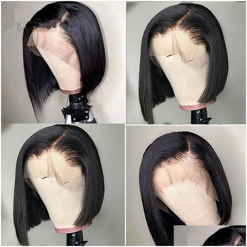 Bone Straight Bob Wig Lace Front Human Hair Wigs for Women Short Bob Wig HD Lace Frontal Wig Glueless Wig Human Hair 180%