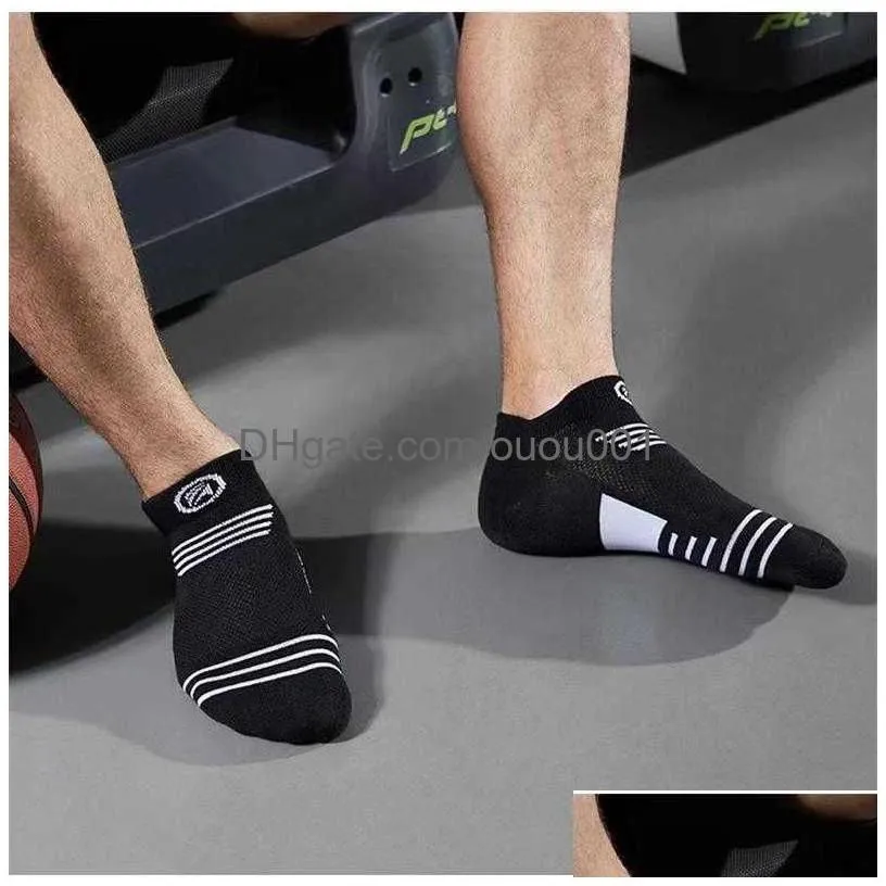 Sports Socks 3 Couples/Party Men Basketball Outdoor Running Adequate Thin Football Quick Dry Short Compression L221026 Drop Delivery Dhtdl