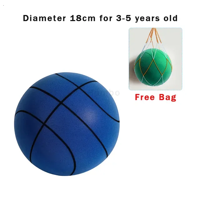 Sports Toys Silent basketball Size 7 Squeezable Mute Bouncing Basketball Indoor Silent Ball Foam Basketball 24cm Bounce Football Sports Toys