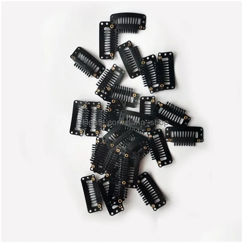 Hair Extension Clips Bow Clip Black Brown White 100Piece High Quality In Drop Delivery Products Accessories Tools Dhadr
