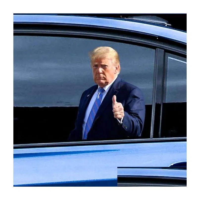 2024 Election Trump Decals Car Stickers Funny Banner Flags Left Right Window Peel Off Waterproof PVC Decal Party Supplies C0622X2