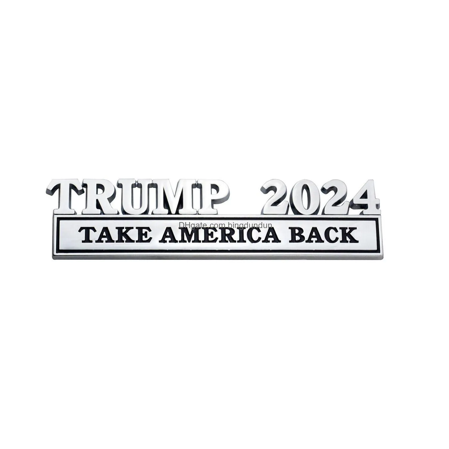 metal trump 2024 take america back car badge sticker decoration 4 colors