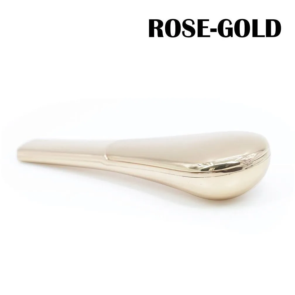 Smoking Pipes Smoke Shop Metal Large Volume Portable Tobacco Pipe Hand Herb Spoon Pipa With Gift Box Accessories Drop Delivery Home Ga Dhkla