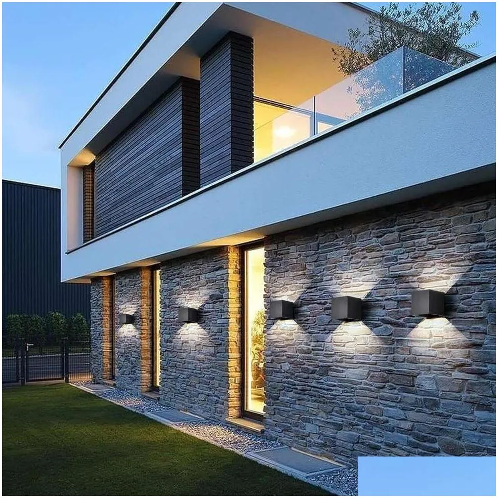 Solar Wall Lights Illuminate Your Outdoor Space With Mille Lucciole 20W Sconces - Ip65 Waterproof Aluminum Exterior Lighting Fixture Dhdlo