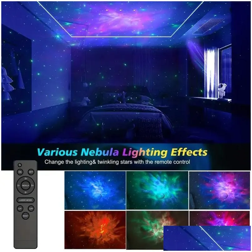 wholesale Star Projector Galaxy Night Light, Astronaut Projector With Remote/Timer, Starry Nebula Ceiling LED Lamp, Kids Room Decor Aesthetic, Tiktok Space Buddy Projector,