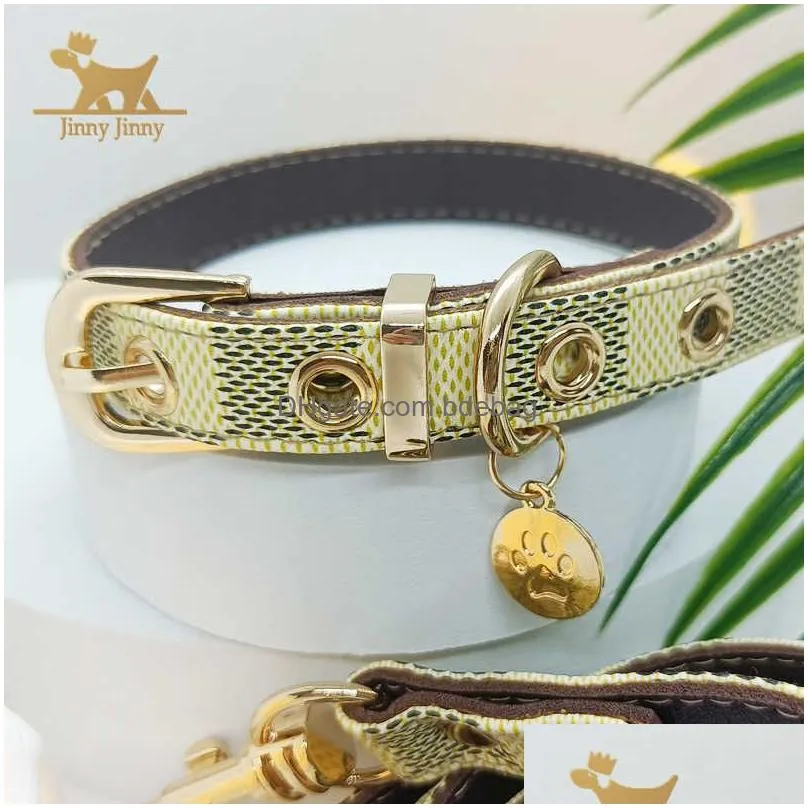 luxury dog leash luxury designer dog collar for dogs- premium quality modern stylish lead perfect for small medium h0914235b