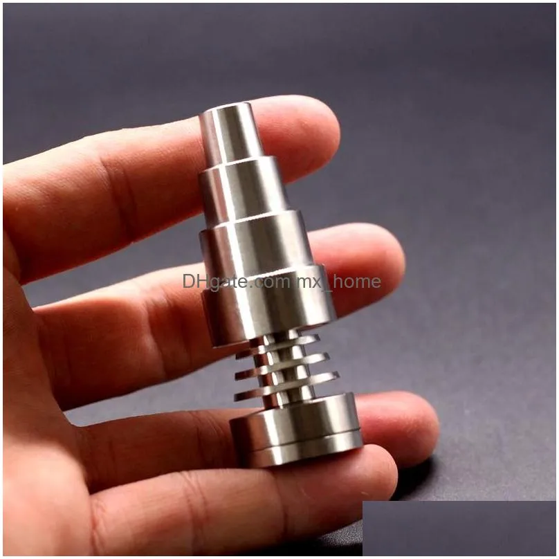 Other Hand Tools 3 Style Titanium Nail 10Mm 14Mm 18Mm 6 In 1 Infinity Domeless Nails Adjustable Male Or Female Oil Gr2 Drop Delivery Dh3Tf