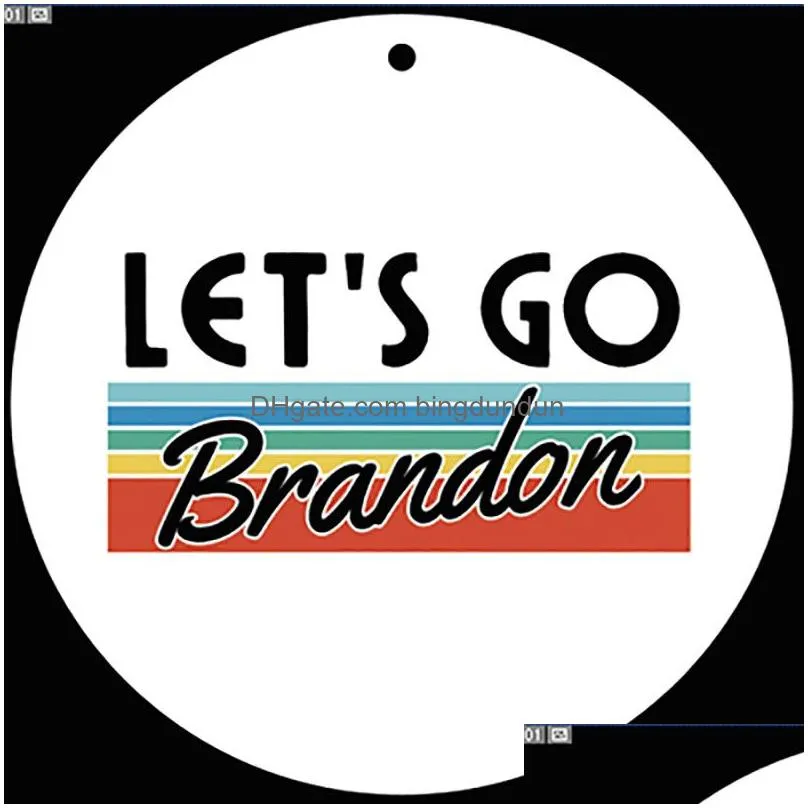 Lets Go Brandon Acrylic Pendants Christmas Decorations Ornaments FJB Pendant Xmas Tree Hanging Party Gift 18 Styles