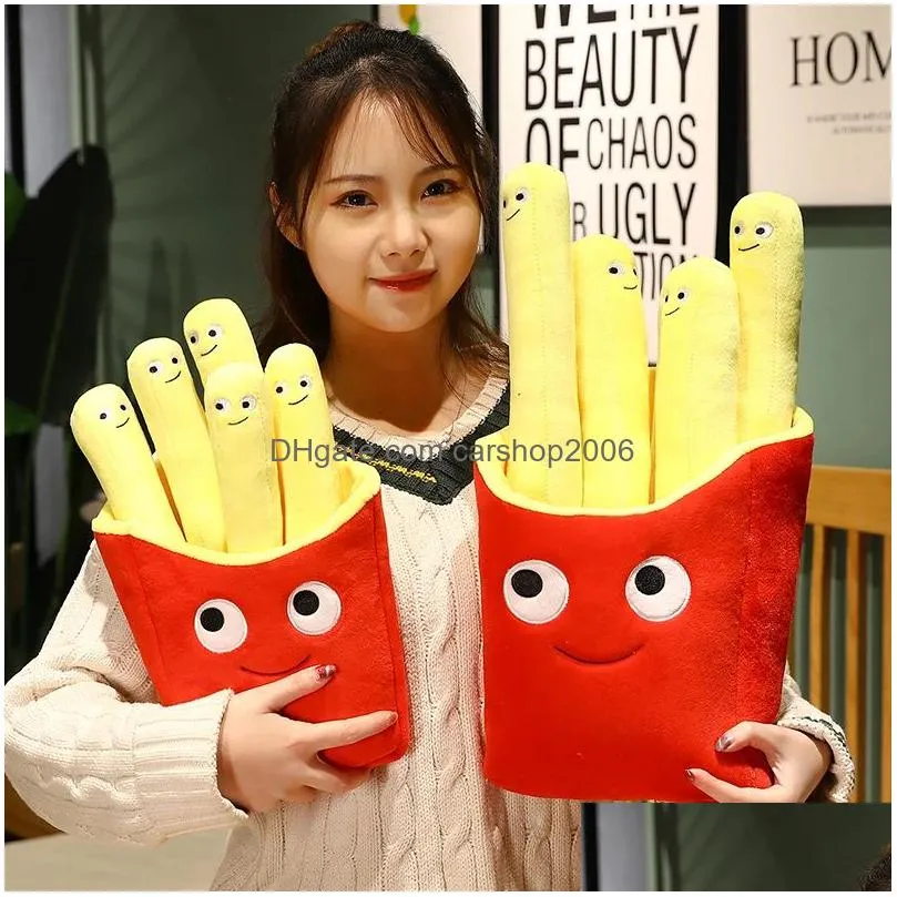 emotional support smile french fries plush stuffed toy plush sofa pillow car accessories childrens pretend play accessories t