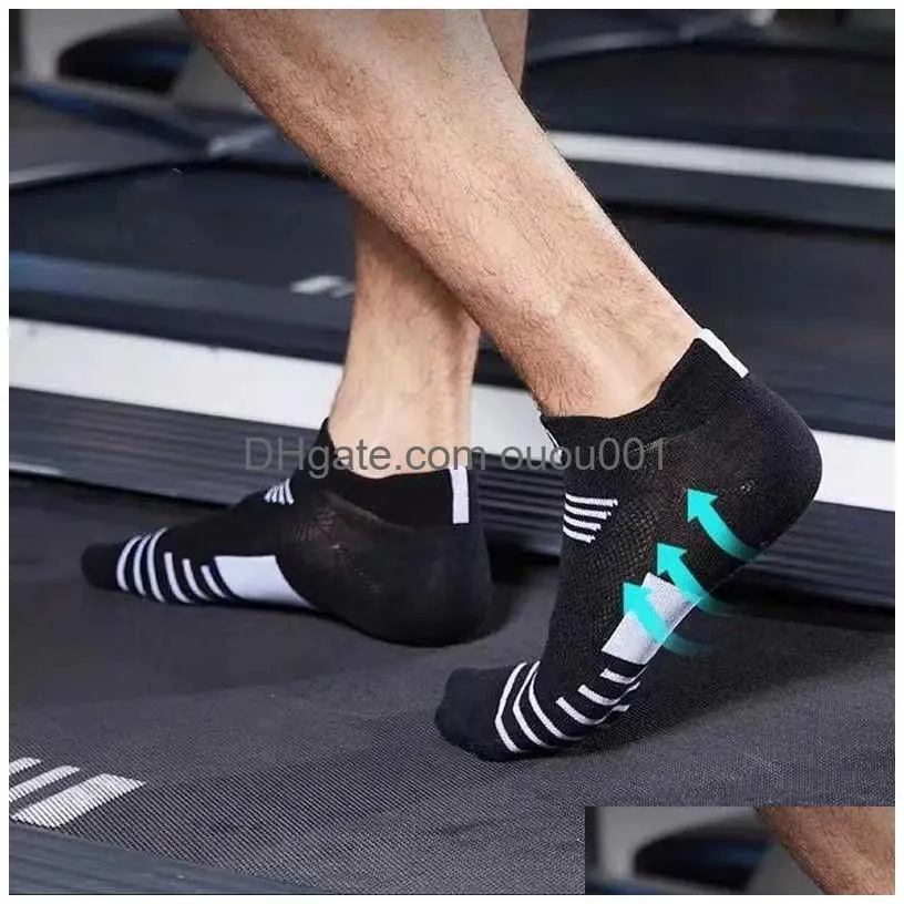 Sports Socks 3 Couples/Party Men Basketball Outdoor Running Adequate Thin Football Quick Dry Short Compression L221026 Drop Delivery Dhtdl