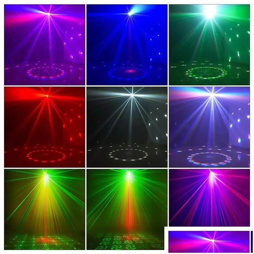 Lighting Laser Lighting Dj Light 4 In 1 Mixed Effect Led Pattern Lamp Strobe Lamps With Remote Control Sound Activated Stage Lights Dmx