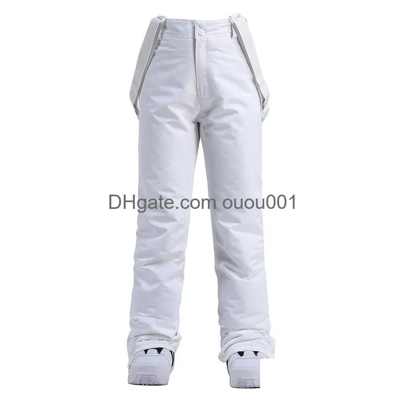 Skiing Bib Pants Men And Women Outdoor High Quality Windproof Waterproof Warm Coup Snow Trousers Winter Snowboar J240329 Drop Deliver Dhx9C