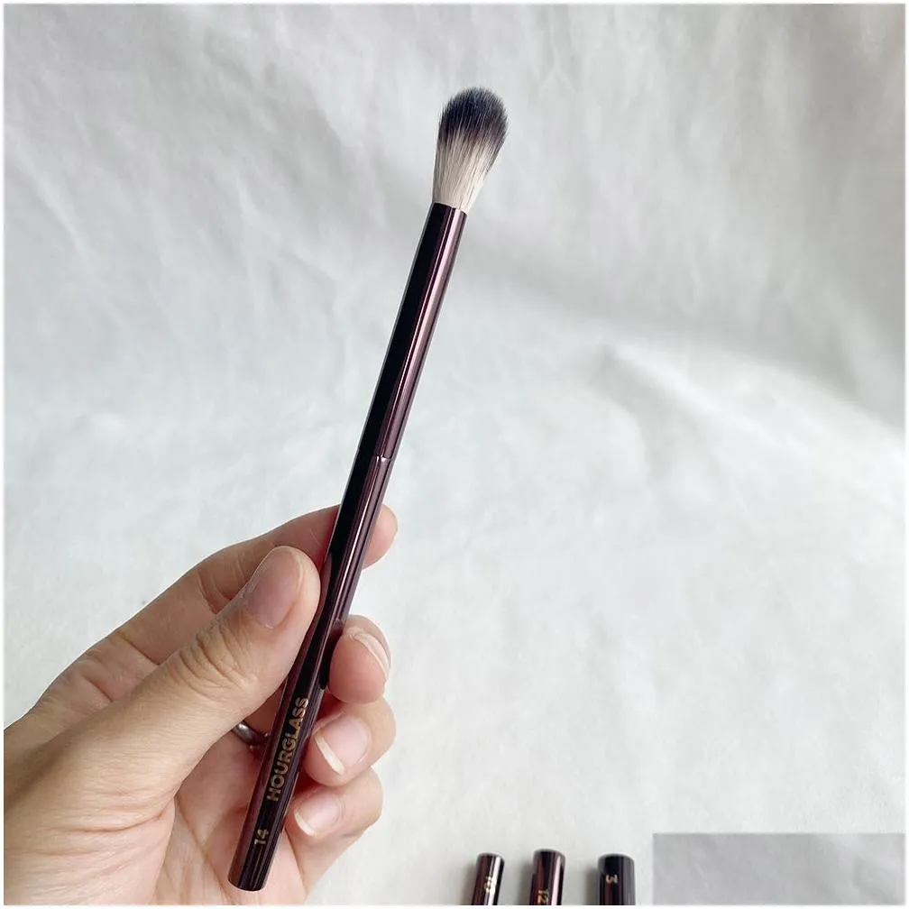 hourglass eye makeup brushes set Luxury Eyeshadow Blending Shaping Contouring Highlighting Smudge Brow Concealer Liner Cosmetics Brushes Tools Metal Soft