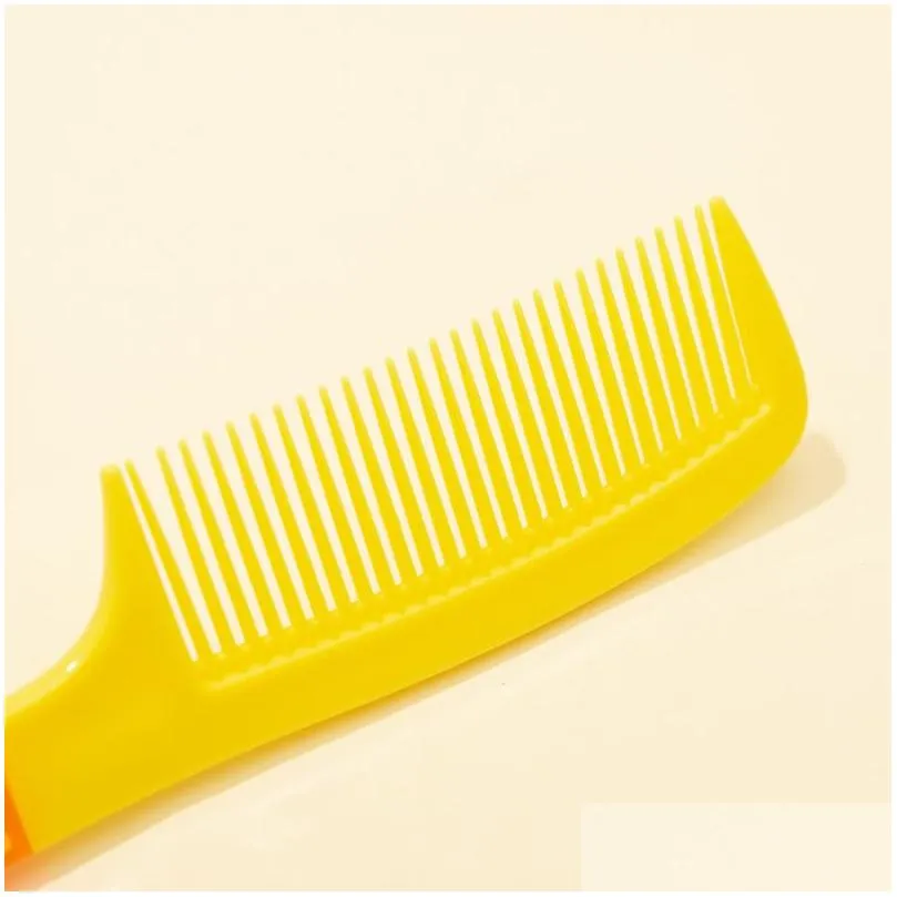 Hair Brushes household portable hairdressing combed anti static long hair clock massage combina color plastic comb 21cm