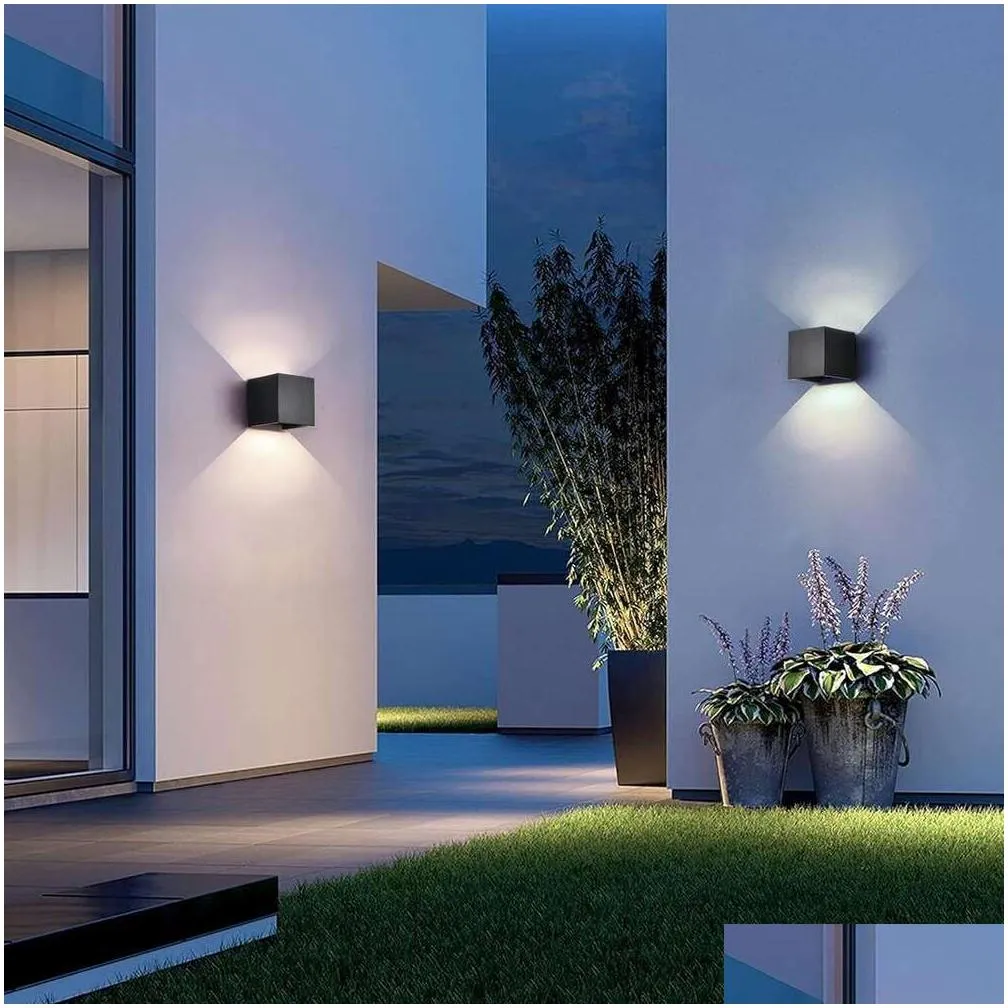 Solar Wall Lights Illuminate Your Outdoor Space With Mille Lucciole 20W Sconces - Ip65 Waterproof Aluminum Exterior Lighting Fixture Dhdlo