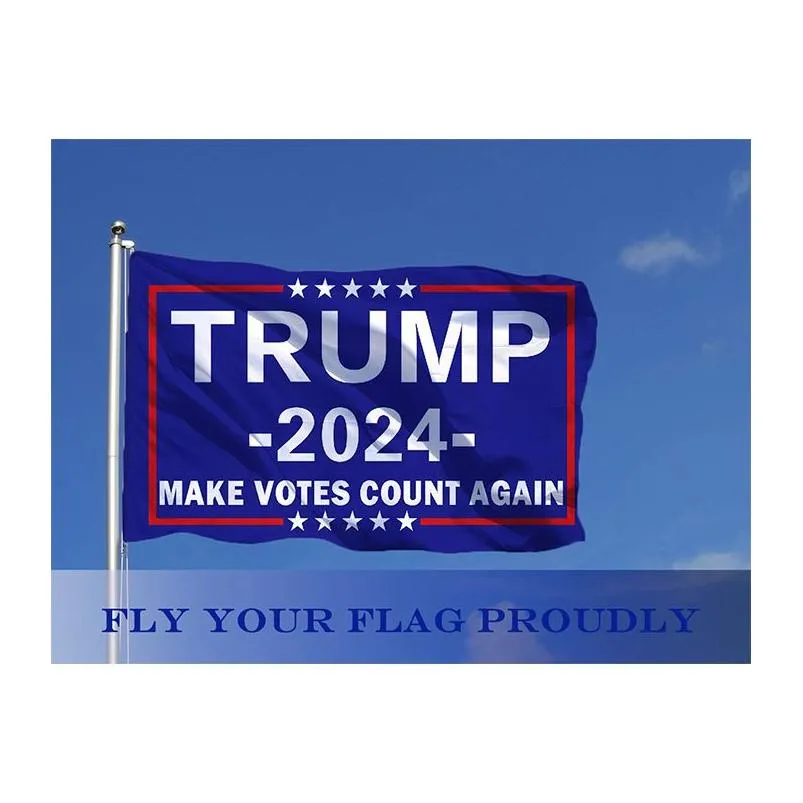 Trump 2024 Flag 3x5-Make Votes Count Again Flag High Quality Hanging National American USA Double Stitching