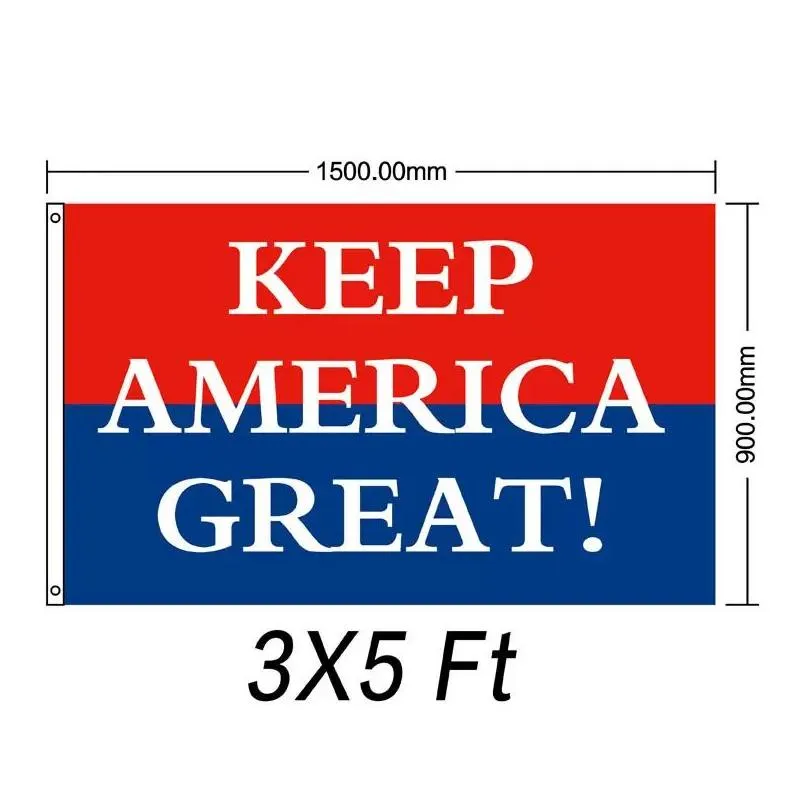 Making Keep America Great Again Flags Donald Trump 2024 Banners United States Presidents In Red Blue Color