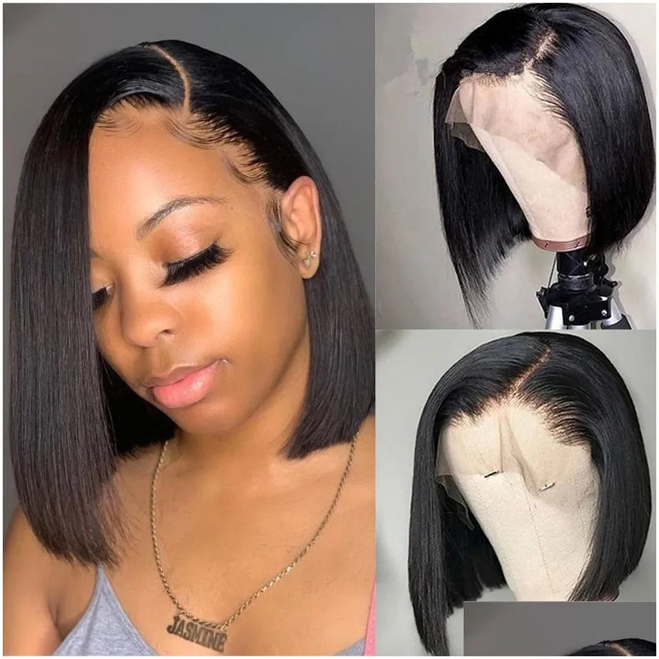 Bone Straight Bob Wig Lace Front Human Hair Wigs for Women Short Bob Wig HD Lace Frontal Wig Glueless Wig Human Hair 180%