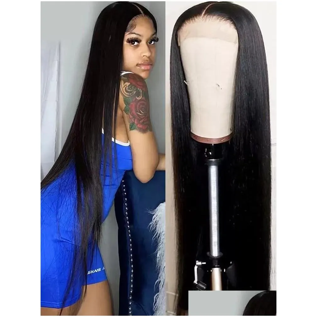 30 40 Inch Straight Lace Front Wig Brazilian 13x4 Lace Frontal Human Hair Wig for Black Women 13x6 Hd Transparent Lace Front Wig