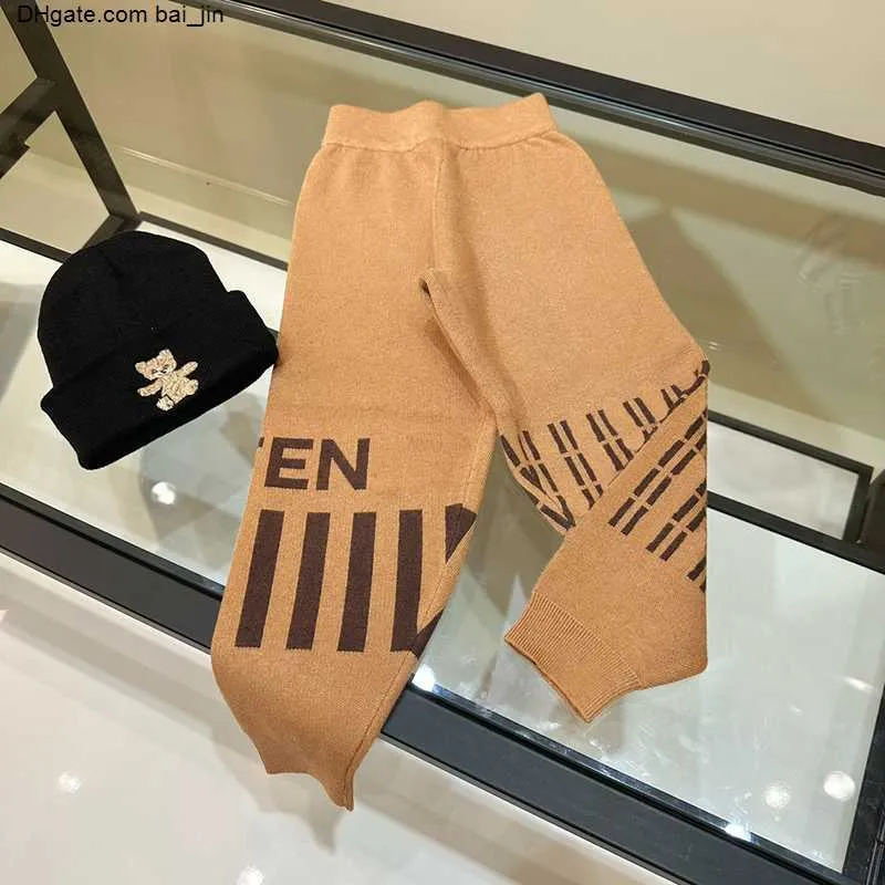 2023 Kids Clothing Sets Cashmere Girl Boy Outwear Autumn Winter Sweaters Suit Kid Classic Top Baby Pants Child Trousers Hat Suits CYD23103005-26