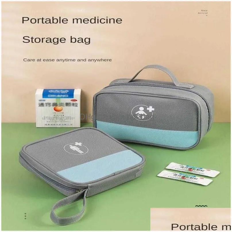 small medicine storage box organizer sack emergency medical case outdoor aid kit portable travel supplies tool for kid picnic