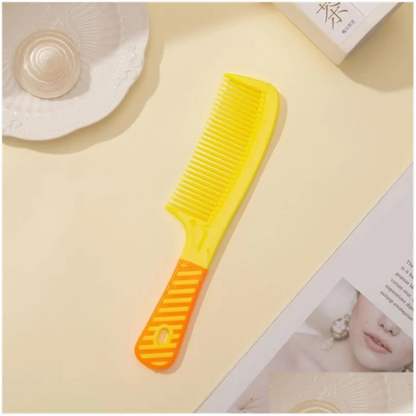 Hair Brushes household portable hairdressing combed anti static long hair clock massage combina color plastic comb 21cm