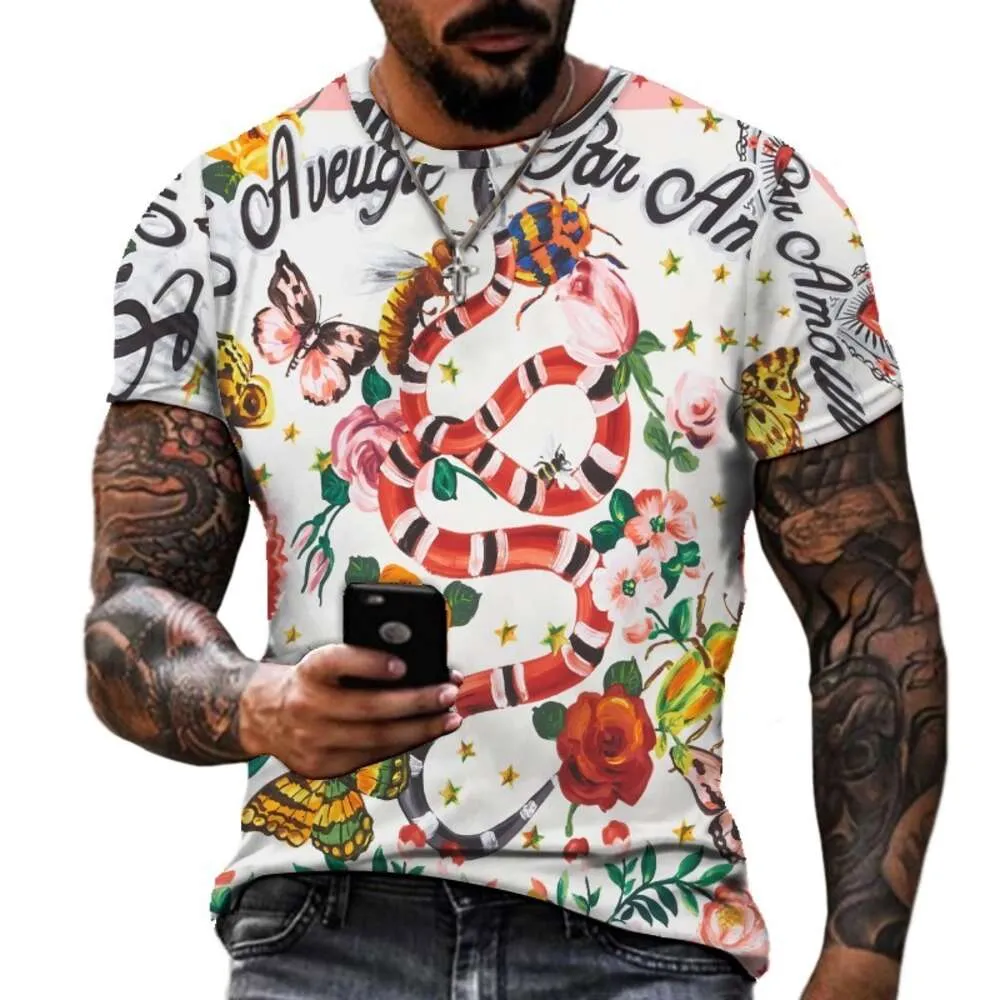 3D T-shirt Short Sleeved Men`s Rose Quick Drying Clothes Sports Tight Fitting T-shirt