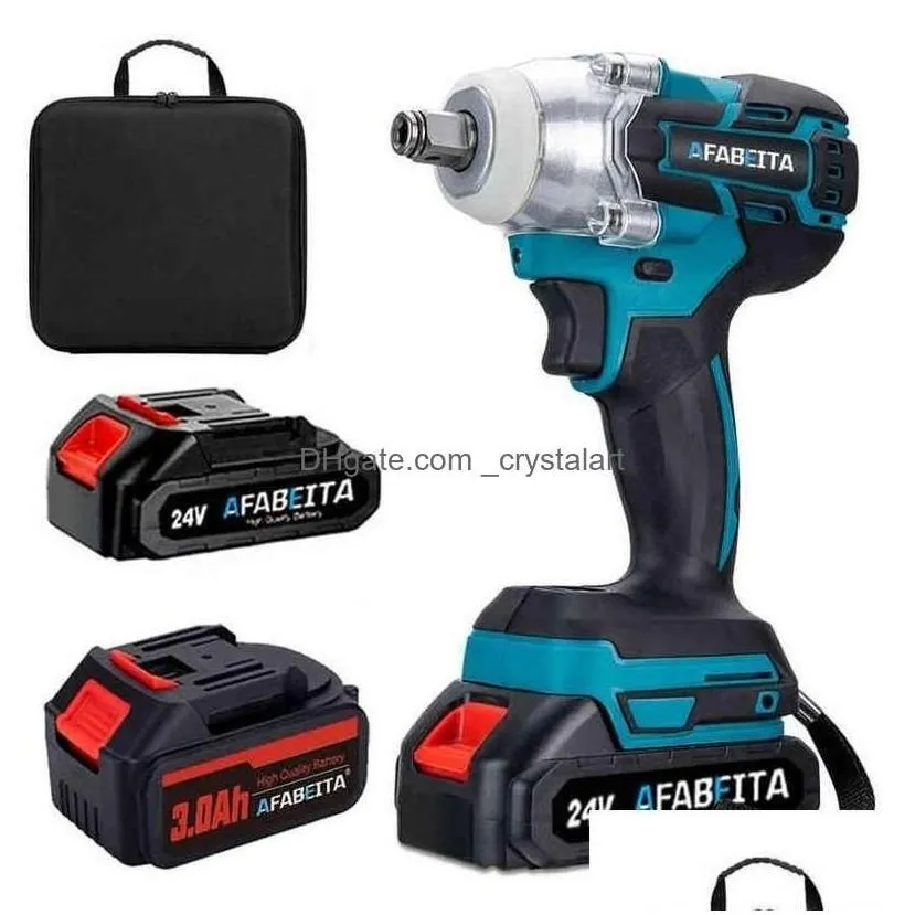 Power Tool Sets 21V Electric Impact Wrench Brushless Wrenchs Cordless With Liion Battery Hand Drill Installation Tools H220510 Drop D