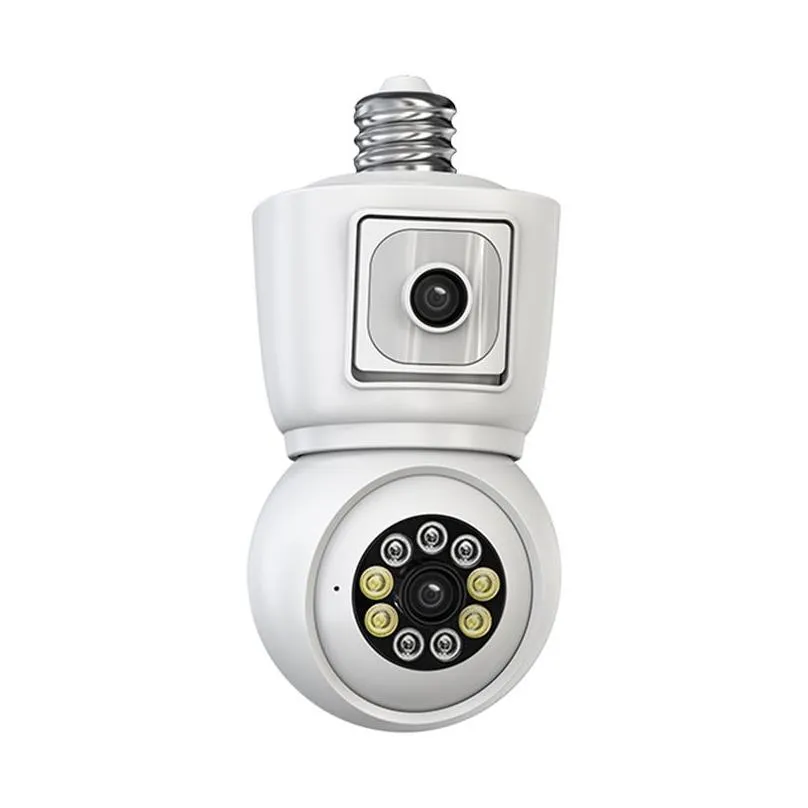 DP44 Full Color Night Vision 1080P CCTV Camera Two Way Talk Auto Tracking Security Cam PTZ WiFi Light bulb Camera with E27 Socket