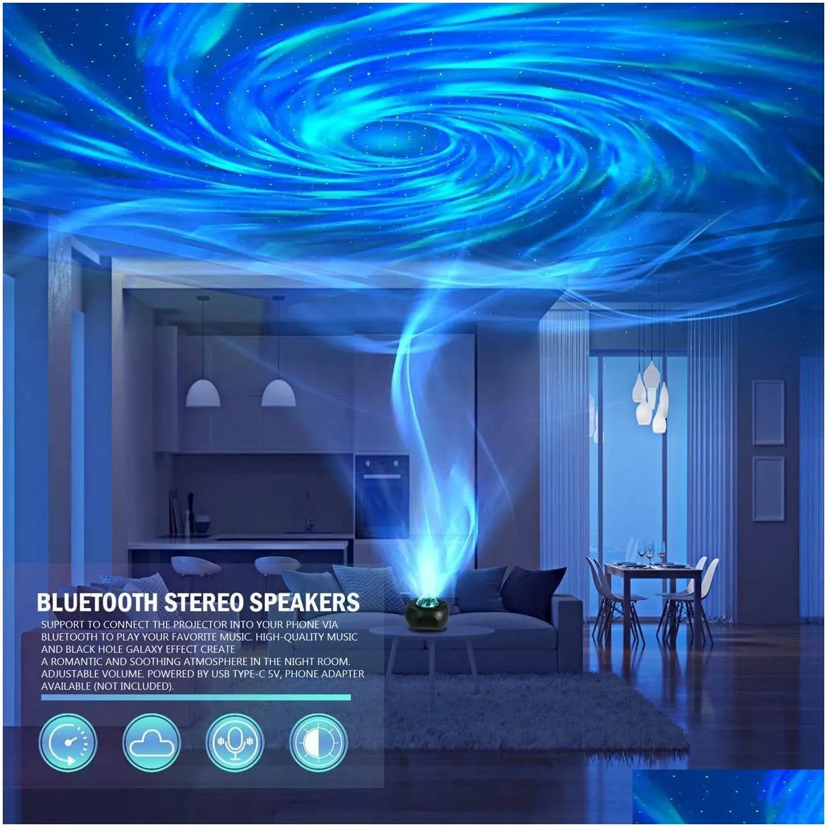 Projector Lamps Smart Galaxy Projector Led Star Projector Gaming Room Bedroom Decoration Night Light Starry Sky Laser Star Projector Lamp Gift