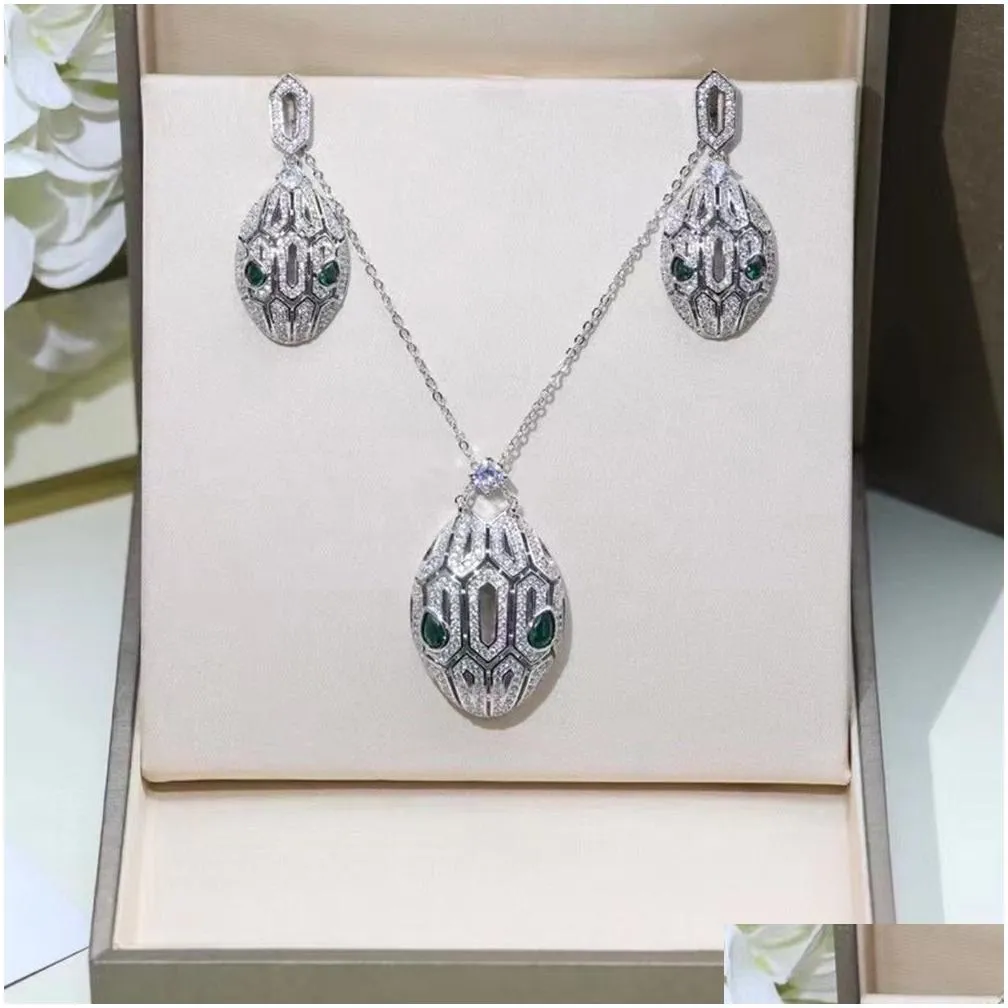 Top high quality Jewelry For Women Snake Pendants Thick Suit Fine Custom luxurious Earrings Classic elements of street photography Hot Popular python