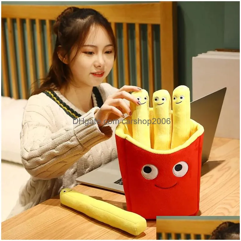 emotional support smile french fries plush stuffed toy plush sofa pillow car accessories childrens pretend play accessories t