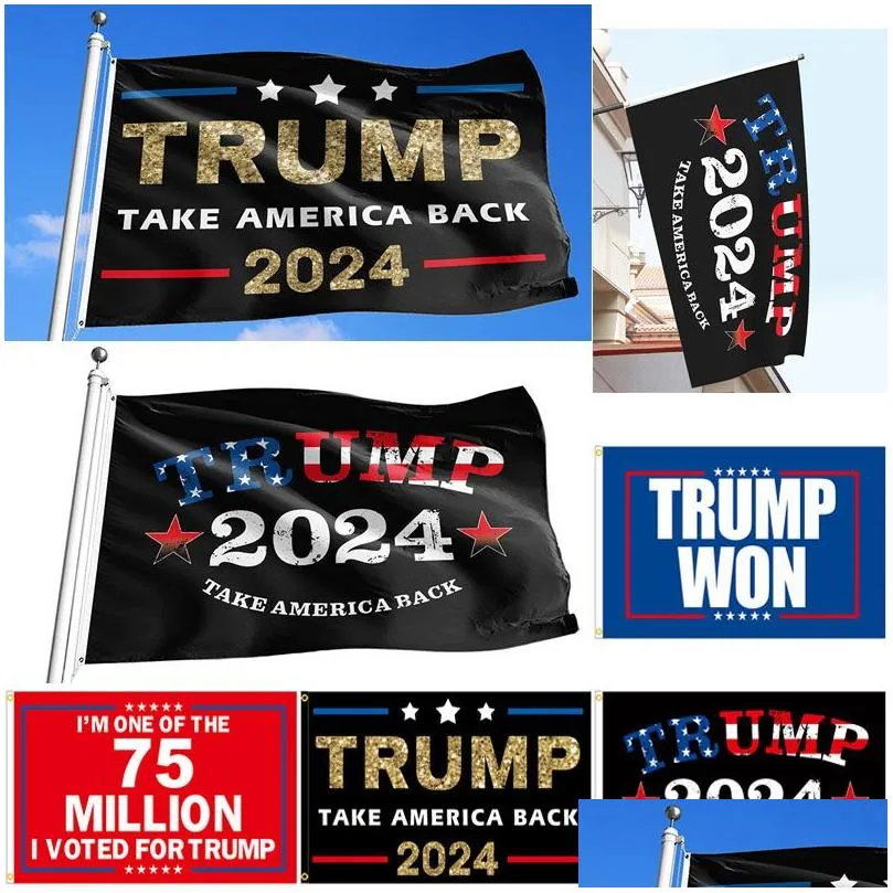 90*150cm Trump Campaign Flags Banner 2024 U.S. Presidential Take America Back Election Flag