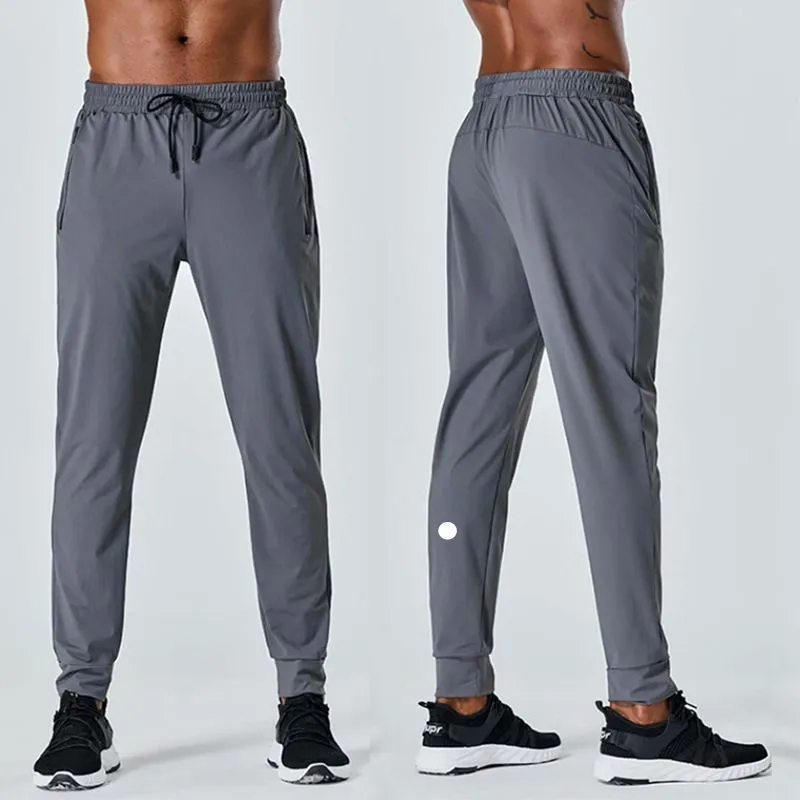 Lu Men Pants Yoga Outfit Sport Quick Dry Drawstring Gym Sweatpants Trousers Lace Up Pocket Fitness Pants Elastic Waist Drawstring Loose pants