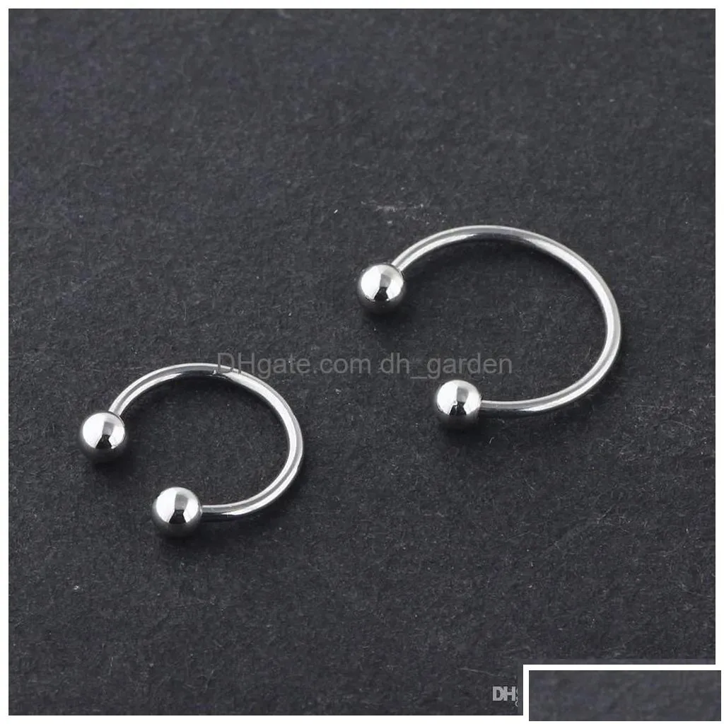 Nose Rings Studs 20G Stainless Steel Ring Hoop Septum Body Jewelry Piercing Cartilage Earring Lip Labret Eyebrow Drop Deliv Dhgarden