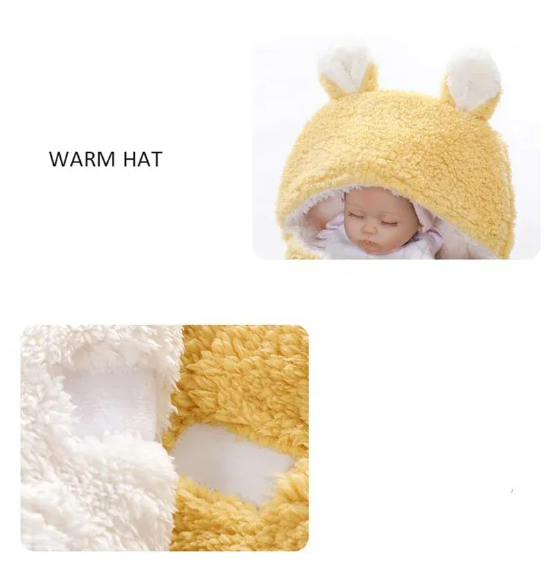 MOTOHOOD Winter Baby Boys Girls Blanket Wrap Double Layer For Newborns Baby Bedding Blanket Winter Infant Quilt (16)