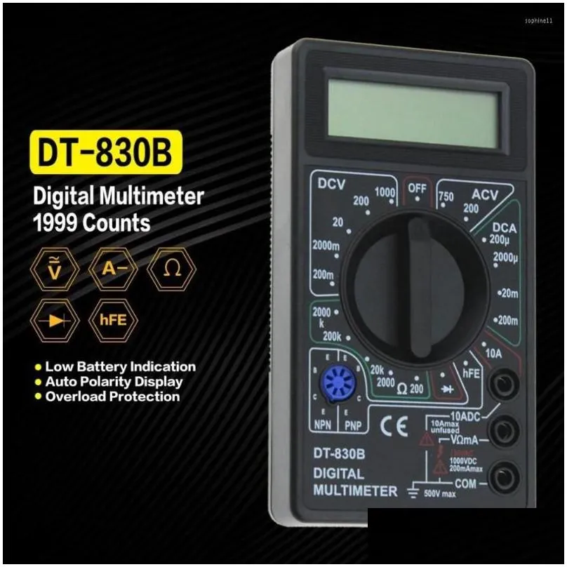 Multimeters Dt-830B Mini Pocket Digital Mtimeter 1999 Counts Ac/Dc Amp Volt Ohm Tester Ammeter Voltmeter Mti Meter Drop Delivery Off Dhgn3