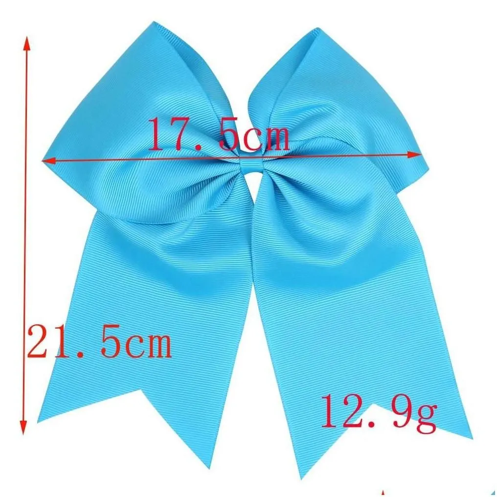 Hair Accessories Girls Solid Ribbon Grosgrain Hair Bows Clip With Elastic Ties Bobbles Cheerleading Accessories Drop Delivery Baby Ki