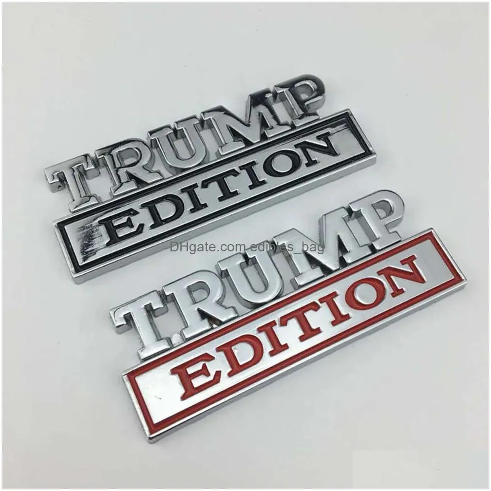 7.3x3cm car sticker plastic decoration us presidential election trump supporter body leaf board banner