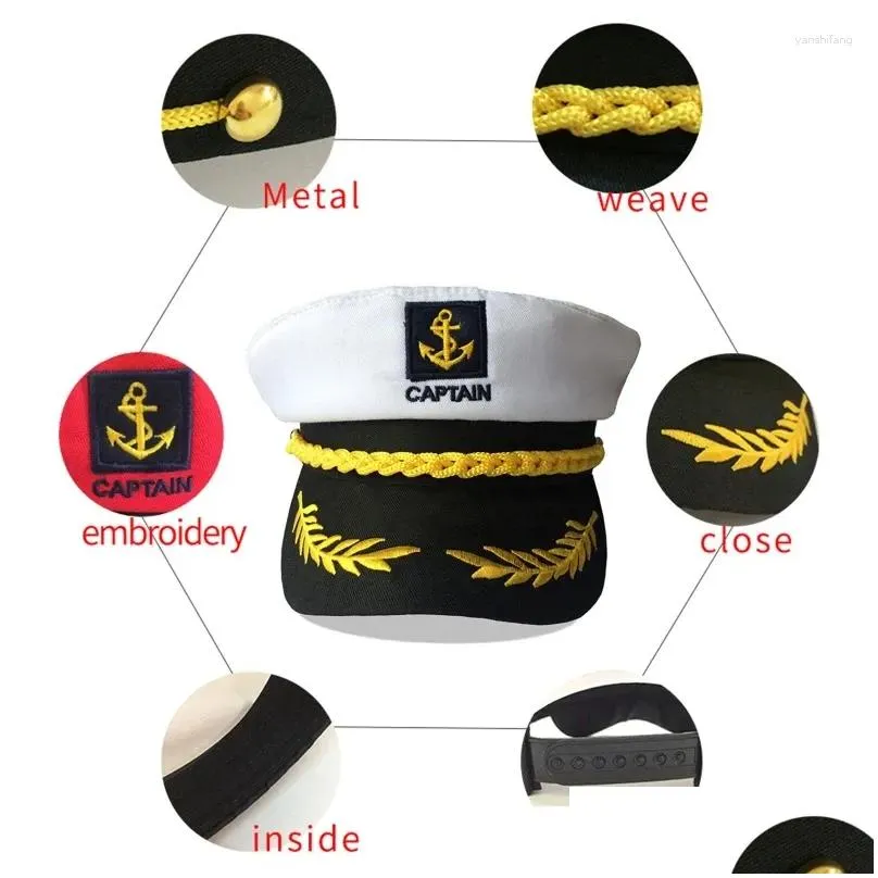 Berets Y166 Hat Navy Marine Costume Men Drop Delivery Dh6Mo