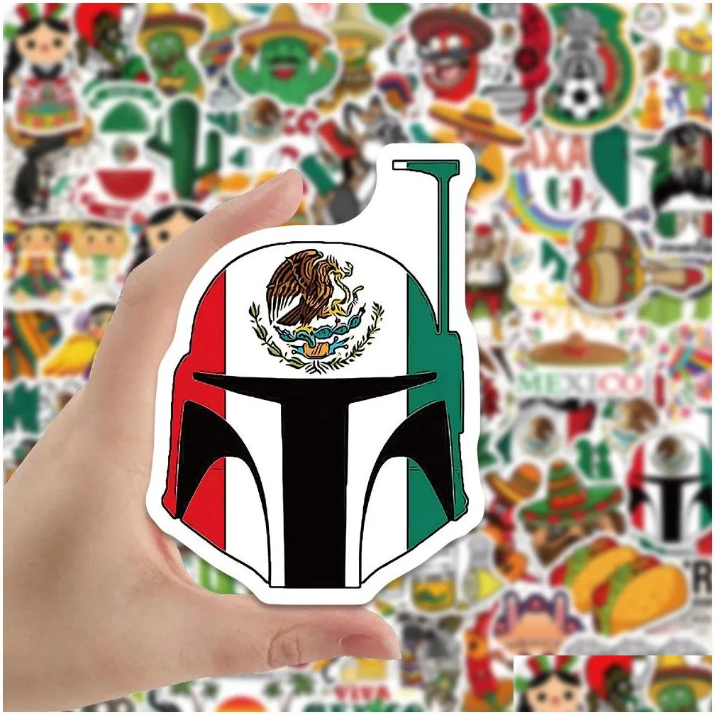 Car Stickers 120Pcs Mexican  Skl Iti For Diy Laptop Skateboard Motorcycle Decals Drop Delivery Mobiles Motorcycles Exterior Ac Dht9E