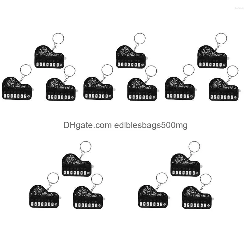 Other Home Decor Keychains 15 Pcs Backpack Charm Keyboard Mini Piano Keychain For Girl Electronic Keyring Micro Music Instrument Han Dhvwf