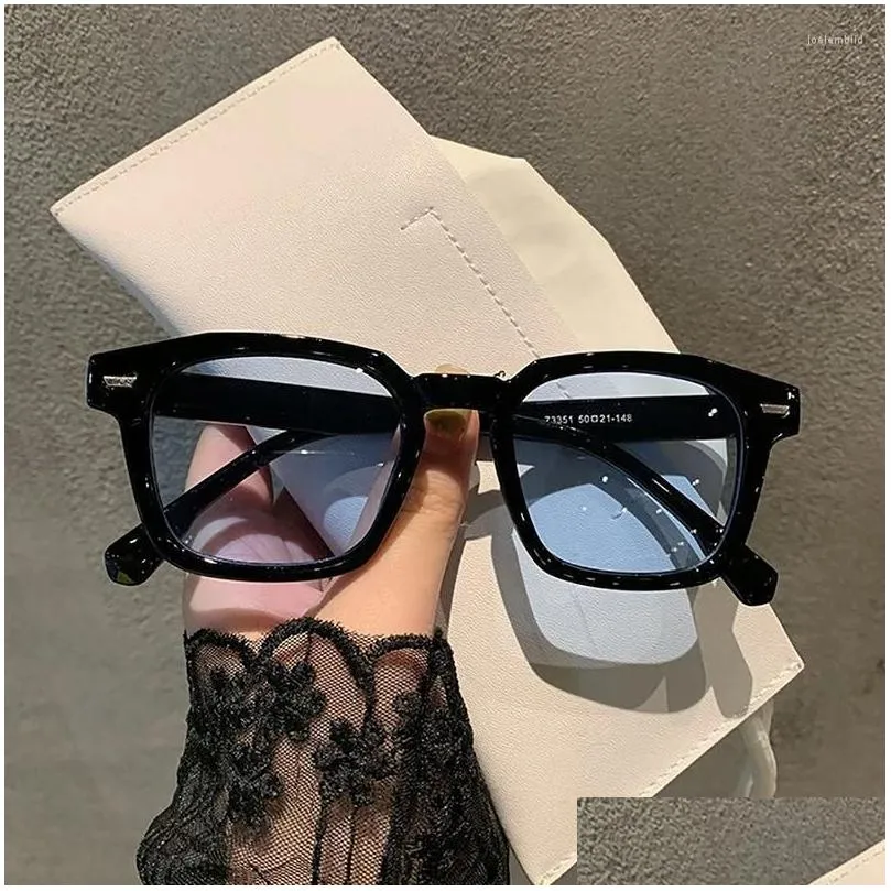 Sunglasses Square For Men Women Vintage Fashion Designer Brand Glasses Sun Shades Driving Eyewear Gafas De Sol Hombre 2024 Drop Deliv Dhwod