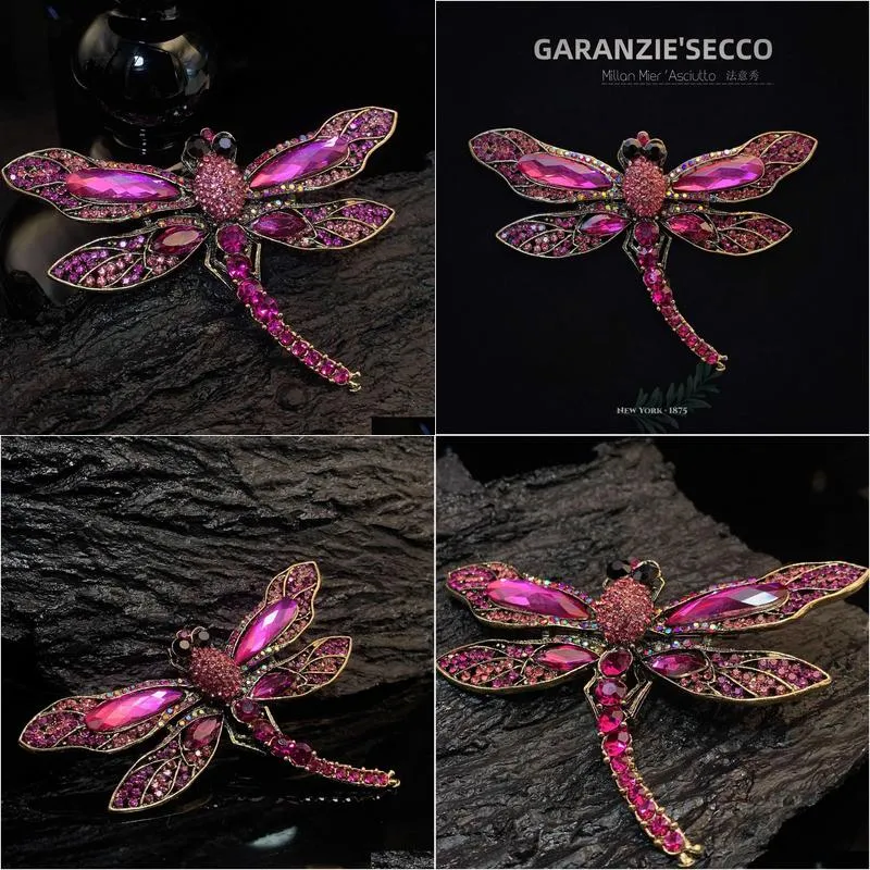 Pins, Brooches Garanzie Touch On Sth. Without Going Into It Deeply High Luxury 3D Vintage Fl Diamond Style Brooch 231015 Drop Deliver Dhmax