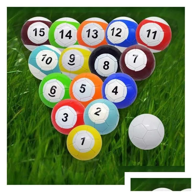 Party Favor 3 7 Inch Inflatable Snook Soccer Ball 16 Pieces Billiard Snooker Football For Snookball Outdoor Game Gift Dh9470 Drop Deli