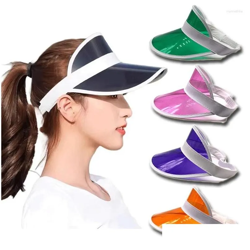 Berets Outdoor Anti Uv Sunshade Hat With Mti Color Empty Top Pc Material Foldable Summer Travel And Leisure Drop Delivery Dh9L7