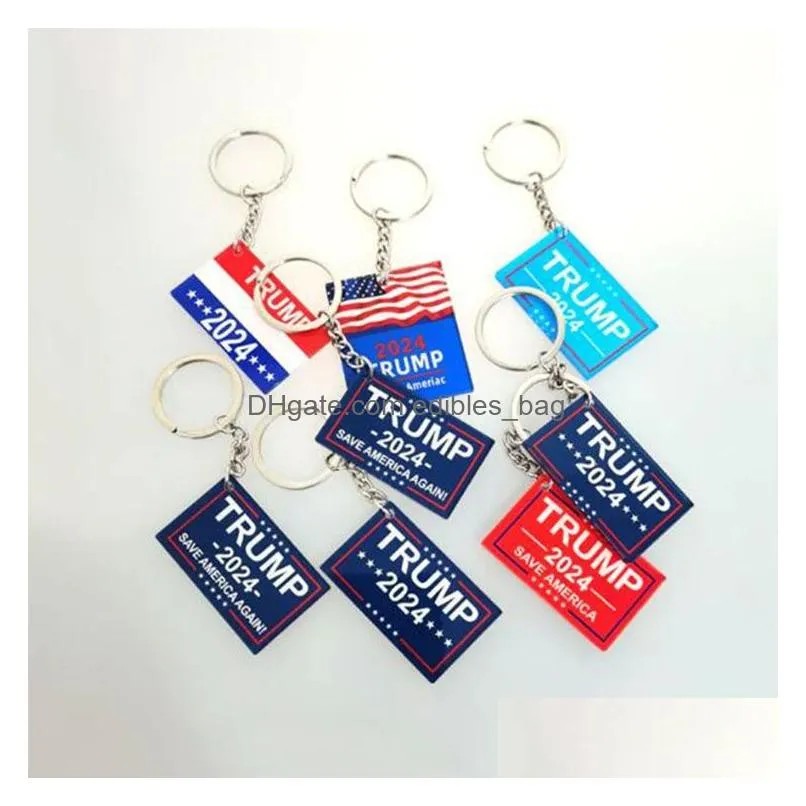 us election 2024 pendant home decor trump campaign slogan plastic keychain