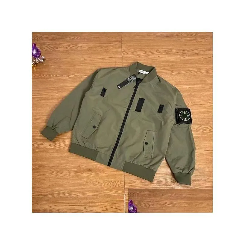 mens jackets stonerose designer stone jacket hign quality islande top badges zipper shirt loose style compass pointer badge high stre