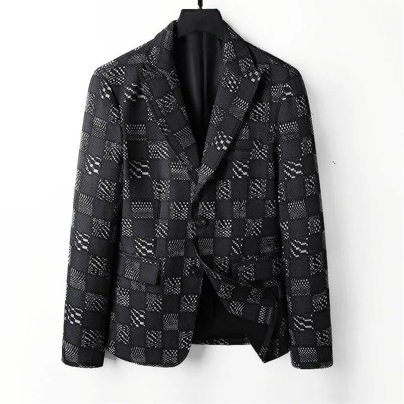 2024 High quality Designer Fashion Man Suit Blazer Jackets Coats Flower Pattern For Men Stylist Letter Embroidery Long Sleeve Casual Party